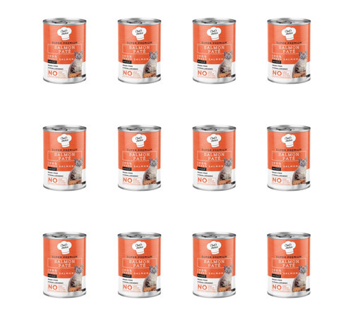 Chef’s Choice Hipoalerjenik Tahılsız Somonlu Ezme Yetişkin Kedi Konservesi 400 Gr - 12'li Paket