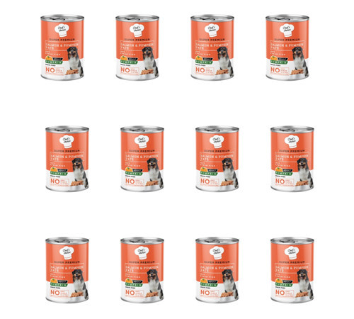 Chef’s Choice Hipoalerjenik Tahılsız Somonlu ve Balkabaklı Yetişkin Köpek Konservesi 400 Gr 12'li Paket