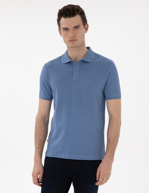 Mavi Slim Fit %100 Pamuk Kıvrılmaz Düğmeli Polo Yaka Basic Tişört 50302561-VR036