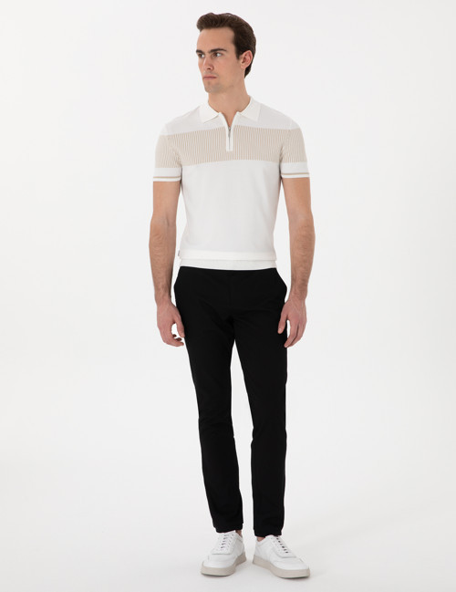 Siyah Slim Fit Kanvas Pantolon 50308077-VR046