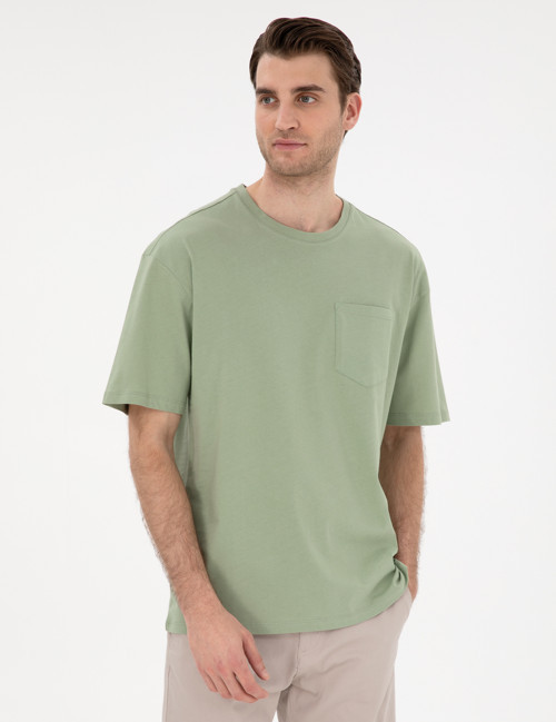 Çağla Comfort Fit %100 Pamuk Bisiklet Yaka Basic Tişört 50306991-VR016