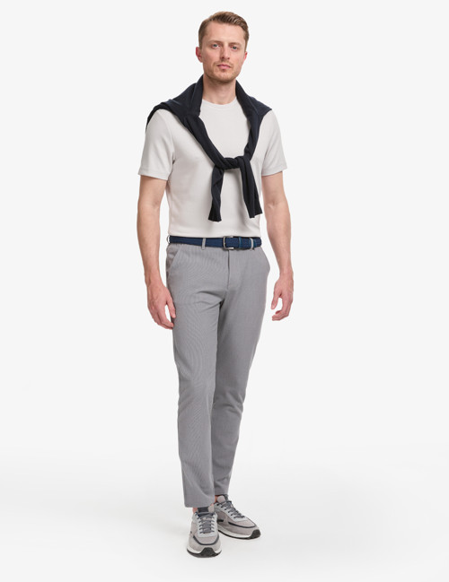 Gri Slim Fit Gofre Kanvas Pantolon 50308099-VR024
