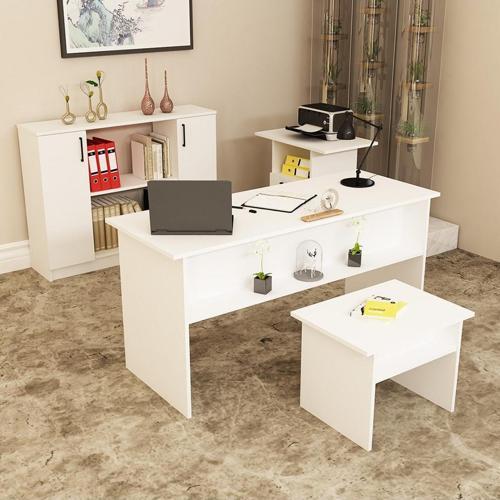 Merkür - 1 - 2 - 5 - 7 Ofis Büro Masası Takımı Beyaz