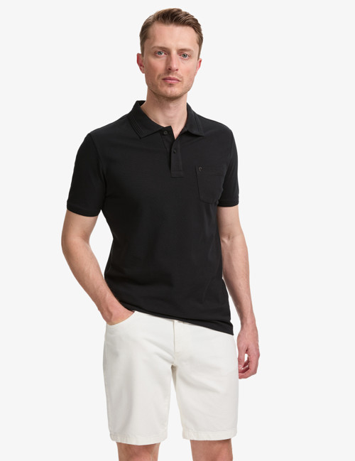 Siyah Regular Fit %100 Pamuk Düğmeli Polo Yaka Basic Tişört 50321144-VR046