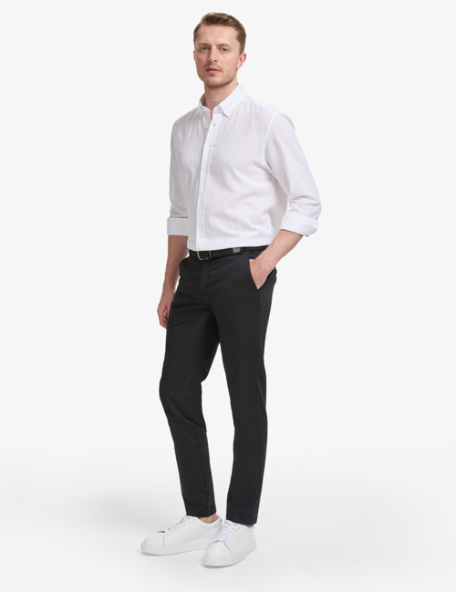 Siyah Slim Fit Basic Kanvas Pantolon 50321979-VR046