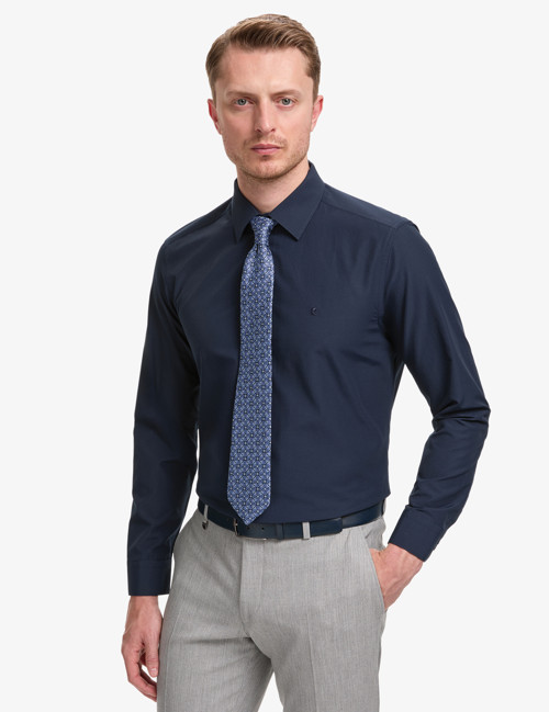 Lacivert Regular Fit Uzun Kollu Basic Gömlek 50325337-VR033
