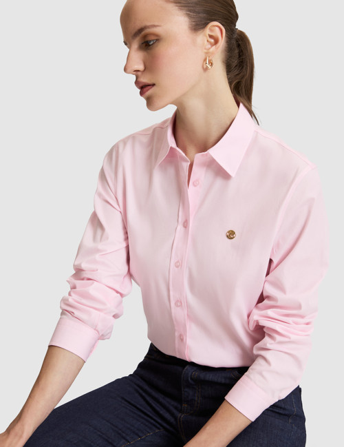 Pembe Slim Fit Pamuklu Basic Gömlek 50328627-VR041