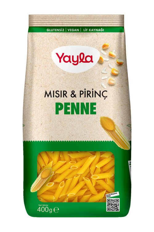 GLUTENSİZ VEGAN PENNE MISIR&PİRİNÇ 400 GR