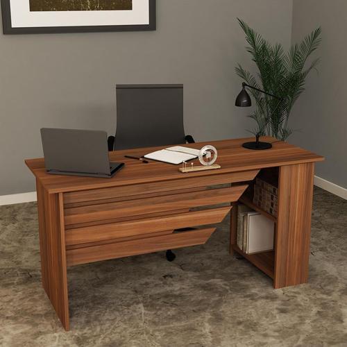 Steen - 1 Ofis Büro Masası Takımı Ceviz