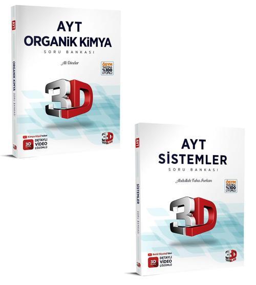 3D Yayınları 2024 Ayt Organik Kimya + Sistemler Soru Seti