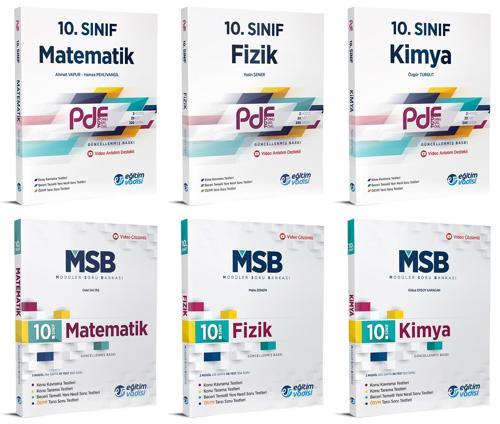 Eğitim Vadisi 10. Sınıf Matematik + Fizik + Kimya Pdf + Soru Seti 6 Kitap 2023