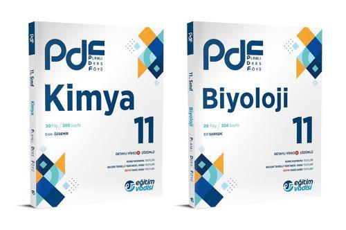 Eğitim Vadisi 2024 11. Sınıf Kimya + Biyoloji Pdf Seti 2 Kitap