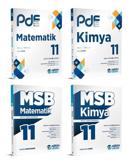 Eğitim Vadisi 2024 11. Sınıf Matematik + Kimya Pdf + Soru Seti 4 Kitap
