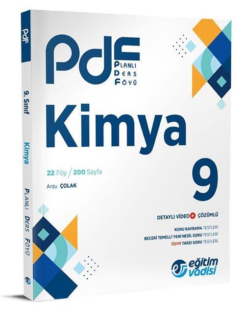 Eğitim Vadisi 2024 9. Sınıf Kimya Pdf Planlı Ders Föyü