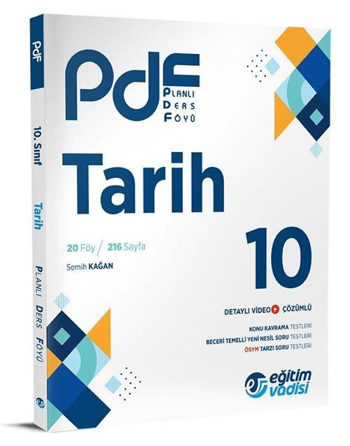 Eğitim Vadisi 2024 10. Sınıf Tarih Pdf Planlı Ders Föyü