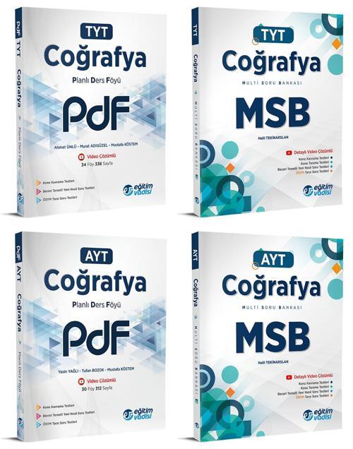 Eğitim Vadisi 2024 Tyt Ayt Coğrafya Pdf + Msb Seti 4 Kitap
