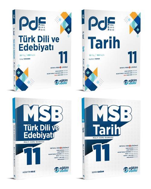 Eğitim Vadisi 2024 11. Sınıf Edebiyat + Tarih Pdf + Soru Seti 4 Kitap