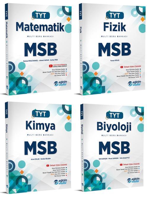 Eğitim Vadisi 2024 Tyt Matematik + Fizik + Kimya + Biyoloji Msb Seti 4 Kitap