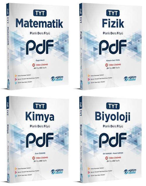 Eğitim Vadisi 2024 Tyt Matematik + Fizik + Kimya + Biyoloji Pdf Seti 4 Kitap