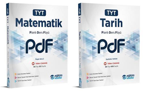 Eğitim Vadisi 2024 Tyt Matematik + Tarih Pdf Planlı Ders Föyü Seti 2 Kitap
