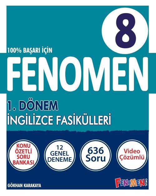 Fenomen Okul 2024 8. Sınıf Lgs 1. Dönem İngilizce Fasikülleri 12 Deneme