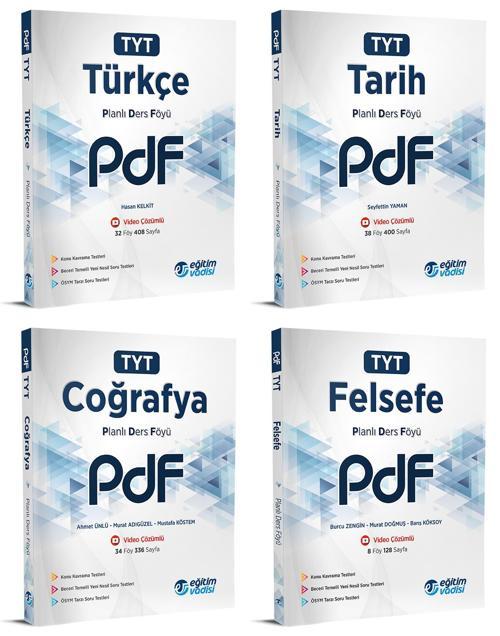 Eğitim Vadisi 2024 Tyt Türkçe + Tarih + Coğrafya + Felsefe Pdf Seti 4 Kitap