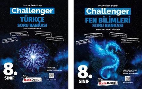 Kafadengi 2024 8. Sınıf Lgs Türkçe + Fen Bilimleri Challenger Soru Seti 2 Kitap