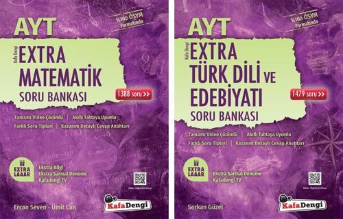 Kafadengi 2024 Ayt Matmeatik + Edebiyat Extra Soru Bankası Seti 2 Kitap