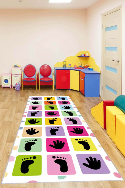 El Ayak Denge Oyunu Kaymaz Taban Çocuk Aktivite Halısı VH132