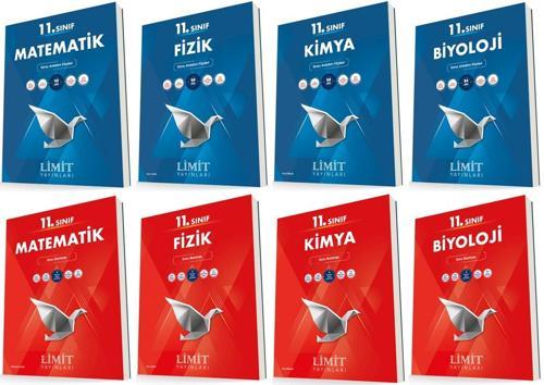 Limit 11. Sınıf Matematik + Fizik + Kimya + Biyoloji Konu + Soru Seti 8 Kitap 2023