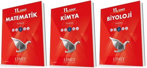 Limit 11. Sınıf Matematik + Kimya + Biyoloji Soru Bankası Seti 3 Kitap 2023
