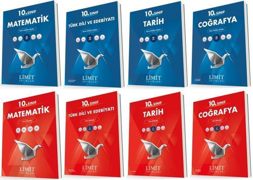 Limit 10. Sınıf Matematik + Edebiyat + Tarih + Coğrafya Konu + Soru Seti 8 Kitap 2023