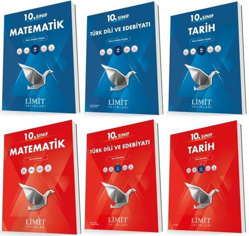 Limit 10. Sınıf Matematik + Edebiyat + Tarih Konu + Soru Seti 6 Kitap 2023