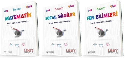 Limit 5. Sınıf Matematik + Sosyal + Fen Konu Föyleri Seti 3 Kitap 2023