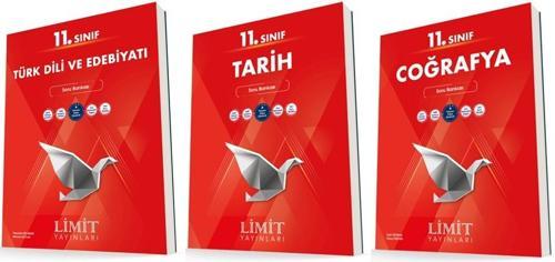Limit 11. Sınıf Edebiyat + Tarih + Coğrafya Soru Bankası Seti 3 Kitap 2023