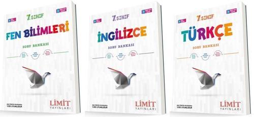 Limit 7. Sınıf Fen + Türkçe + İngilizce Soru Seti 3 Kitap 2023