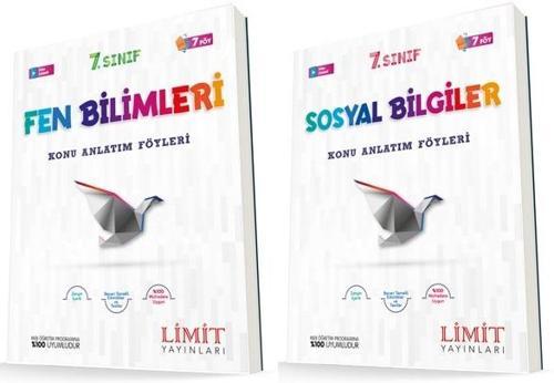 Limit 7. Sınıf Fen Bilimleri + Sosyal Bilgiler Konu Föyleri Seti 2 Kitap 2023