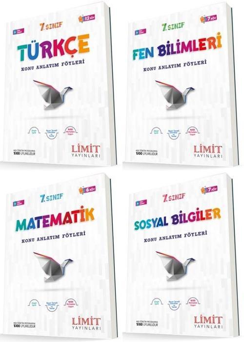 Limit 7. Sınıf Matematik + Fen + Türkçe + Sosyal Konu Seti 4 Kitap 2023