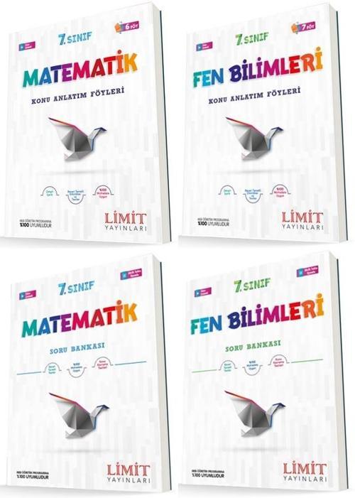 Limit 7. Sınıf Matematik + Fen Bilimleri Konu Föyleri + Soru Seti 4 Kitap 2023