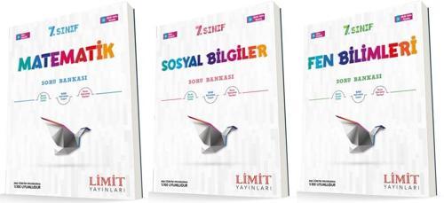 Limit 7. Sınıf Matematik + Sosyal + Fen Soru Bankası Seti 3 Kitap 2023