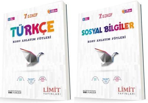 Limit 7. Sınıf Türkçe + Sosyal Bilgiler Konu Föyleri Seti 2 Kitap 2023