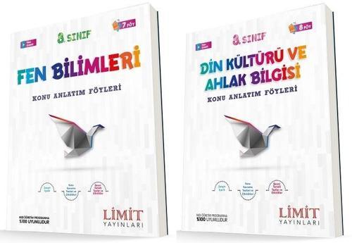 Limit 8. Sınıf Fen Bilimleri + Din Konu Föyleri Seti 2 Kitap 2023