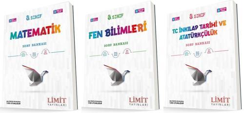Limit 8. Sınıf Matematik + Fen + İnkılap Soru Seti 3 Kitap 2023