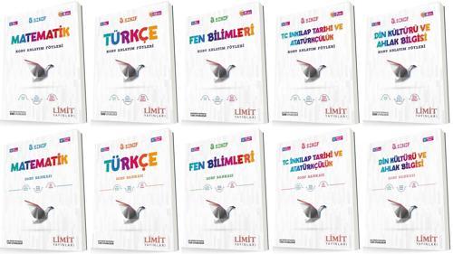 Limit 8. Sınıf Matematik + Türkçe + Fen + İnkılap + Din Konu Föyleri + Soru Seti 10 Kitap 2023