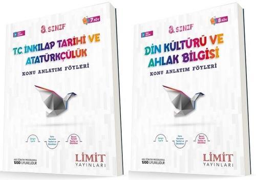 Limit 8. Sınıf İnkılap + Din Konu Föyleri Seti 2 Kitap 2023