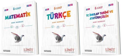 Limit 8. Sınıf Matematik + Türkçe + İnkılap Soru Seti 3 Kitap 2023