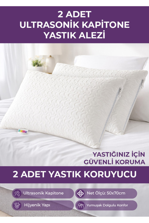 2’li Mikro Kapitone Yastık Alezi - Hisar Serisi