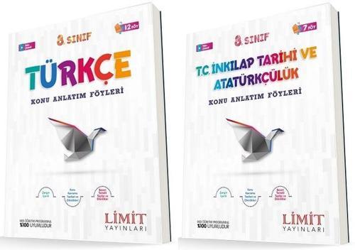 Limit 8. Sınıf Türkçe + İnkılap Konu Föyleri Seti 2 Kitap 2023