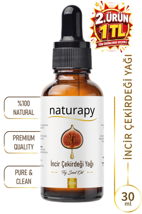 İncir Çekirdeği Yağı (Fig Seed Oil) Soğuk Sıkım Sabit Yağ 30 ml Damlalıklı Cam Şişe
