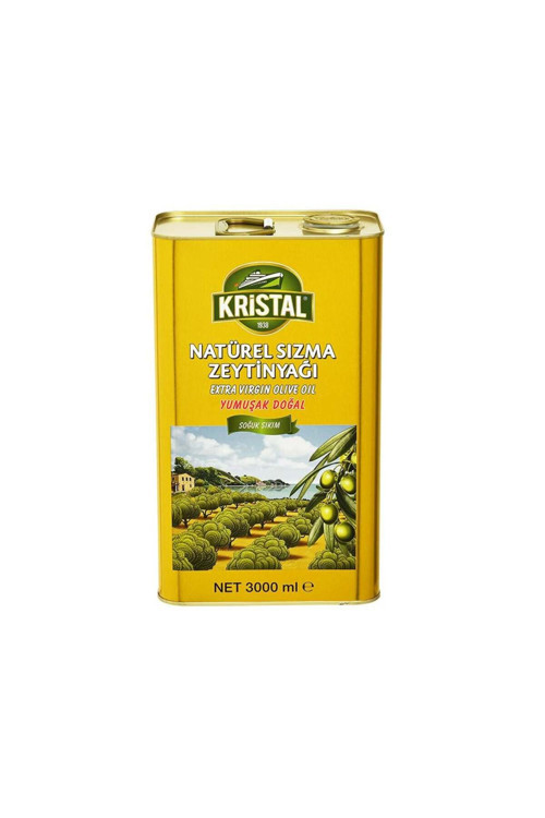 Natürel Sızma Zeytinyağı Yumuşak Doğal Lezzet 3 Litre Teneke